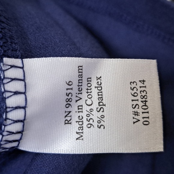 Coldwater Creek Blue with White Polka Dot Blouse. Size PXL NWT - Picture 6 of 8